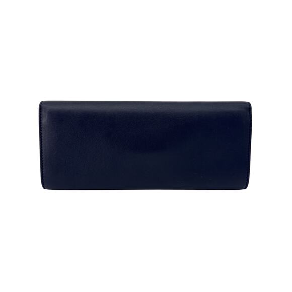 TORY BURCH Leather Heart Clutch in Tory Navy